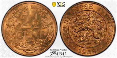 1959 2 1/2C MS65RD
