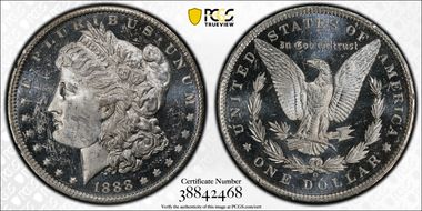 1888-O $1 MS61DMPL