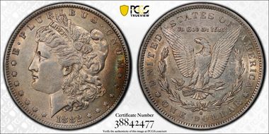 1882-O/S $1 Strong AU53