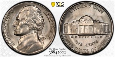 1941-S 5C Large S, FS-501 MS66