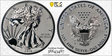2019-S $1 Silver Eagle Enhanced Rev PR PR69