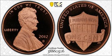 2012-S 1C Shield PR69DCAM