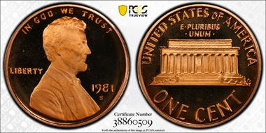 1981-S 1C Type 1 PR69DCAM