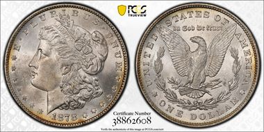 1878 7TF $1 R79 VAM 223, Washed Out L MS64