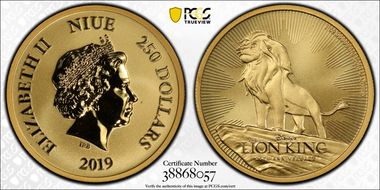2019 $250 Lion King Au 25th Ann. MS69