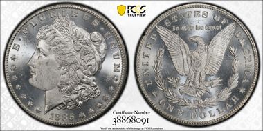 1885-CC $1 VAM 4, Doubled Dash GSA Hoard MS64