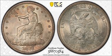 1876-S T$1 Type-I/II MS64