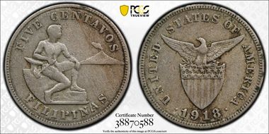 1918-S 5C VF30