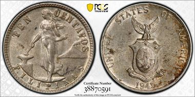 1945-D 10C Allen-9.05c Doubled Die AU58