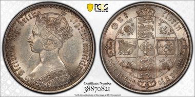 1874 Florin S-3893 ESC-2882 iv/iii MS61