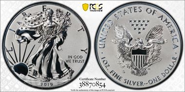 2019-S $1 Silver Eagle Enhanced Rev PR First Strike PR70