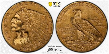 1911 $2.50 MS62