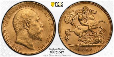 1909 1/2 Sov S-3974B AU58