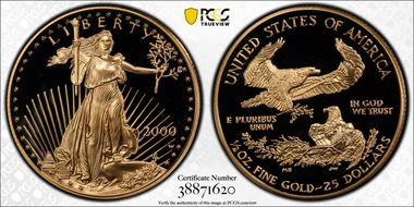 2000-W $25 Gold Eagle PR70DCAM