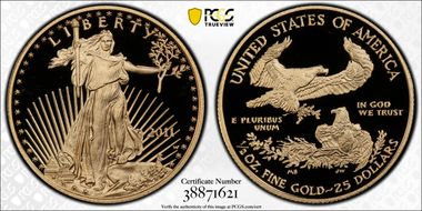 2011-W $25 Gold Eagle PR70DCAM