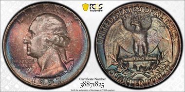 1957 25C Type B Reverse, FS-901 MS67