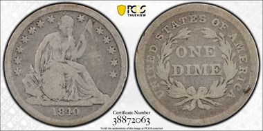 1840 10C No Drapery N1