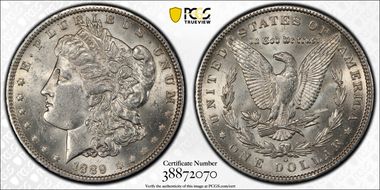 1889-O $1 AU58