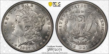1887 $1 MS62