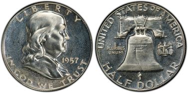 1957 50C PR65