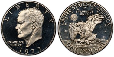1973-S $1 Clad PR67DCAM