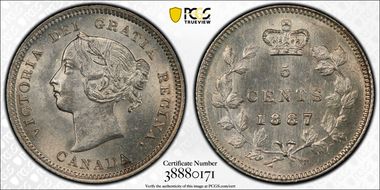1887 5C 7/7 RP-1 MS64