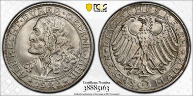 1928-D 3 Mk Dürer J-332 MS66