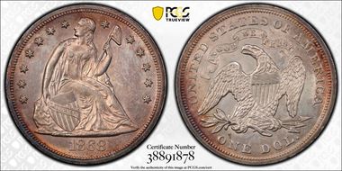 1868 $1 MS61