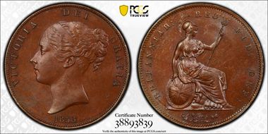 1858 1D S-3948 No WW MS64BN