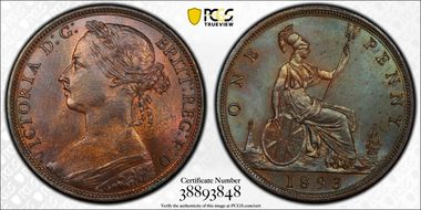 1893 1D S-3954 MS64+ BN