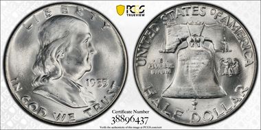 1955 50C MS64FBL