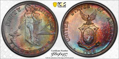 1944-S 50C KM-183  Ag MS66+