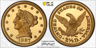 1897 $2.50 PR67+ DCAM