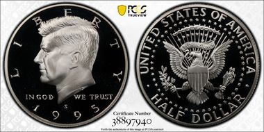 1995-S 50C Silver PR70DCAM