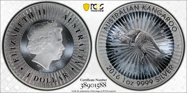 2016-P $1 Kangaroo Ag MS64