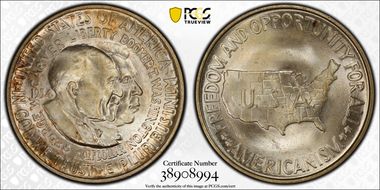 1954 50C Washington-Carver MS67