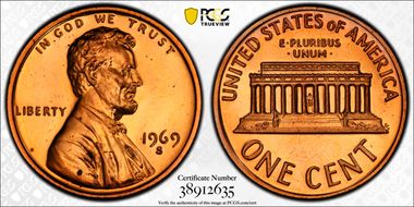 1969-S 1C PR66RD