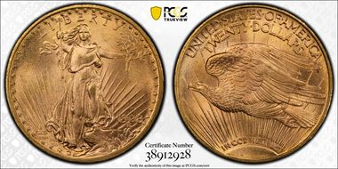 1908-D $20 Motto MS64+