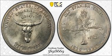 1935 50C Spanish Trail MS66