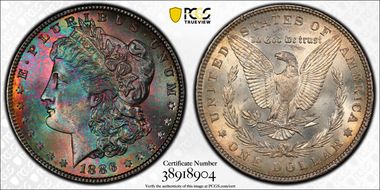 1886 $1 MS66