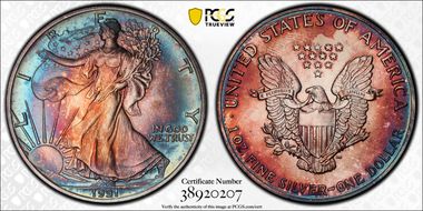 1991 $1 Silver Eagle MS67