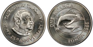 1986 Pa'anga WWF 25th Anniversary MS66