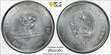 1986 100 D Winter Olympics Calgary PE MS69