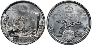 (1976) SC50C Northfield Historical Society Ag Heraldic Art Medal MS68