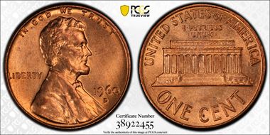 1960-D 1C Large Date MS65RD