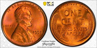 1958 1C MS66RD