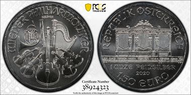 2020 € 1.50 Vienna Philharmonic MS67