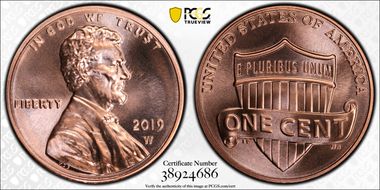 2019-W 1C Shield MS68RD