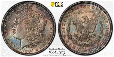 1884-S $1 AU58