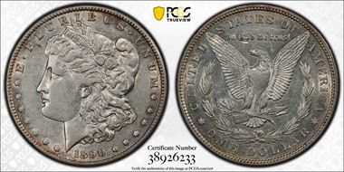 1890-CC $1 Tailbar XF45